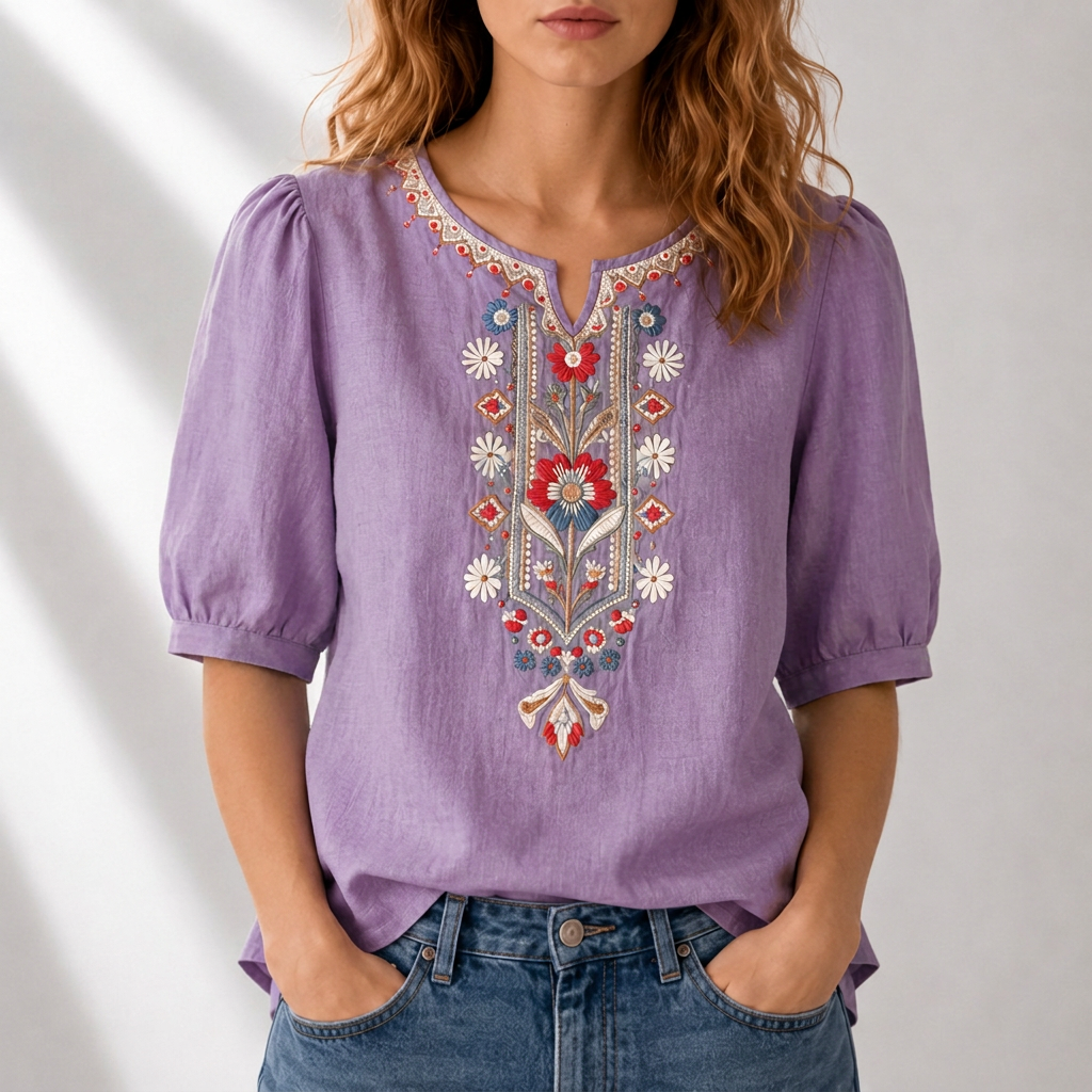 Dalia™ Floral Embroidered Blouse