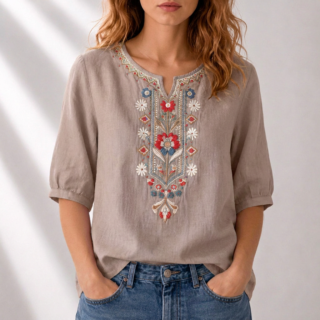 Dalia™ Floral Embroidered Blouse