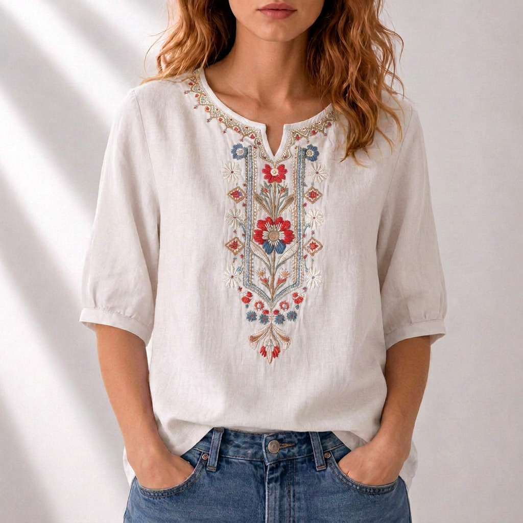 Dalia™ Floral Embroidered Blouse