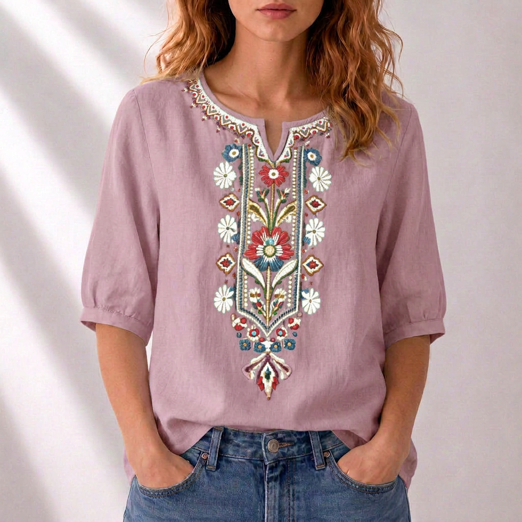 Dalia™ Floral Embroidered Blouse