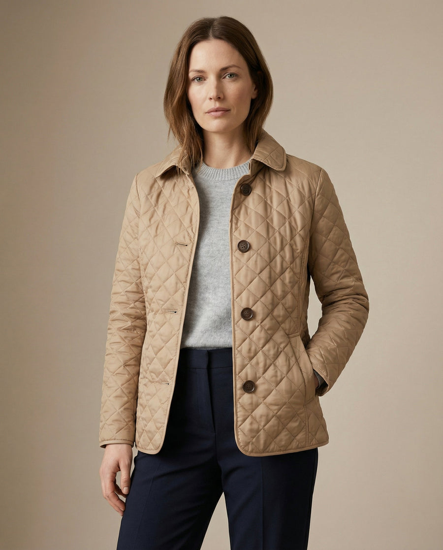 Olive™ Quilted Button-Up Jacket