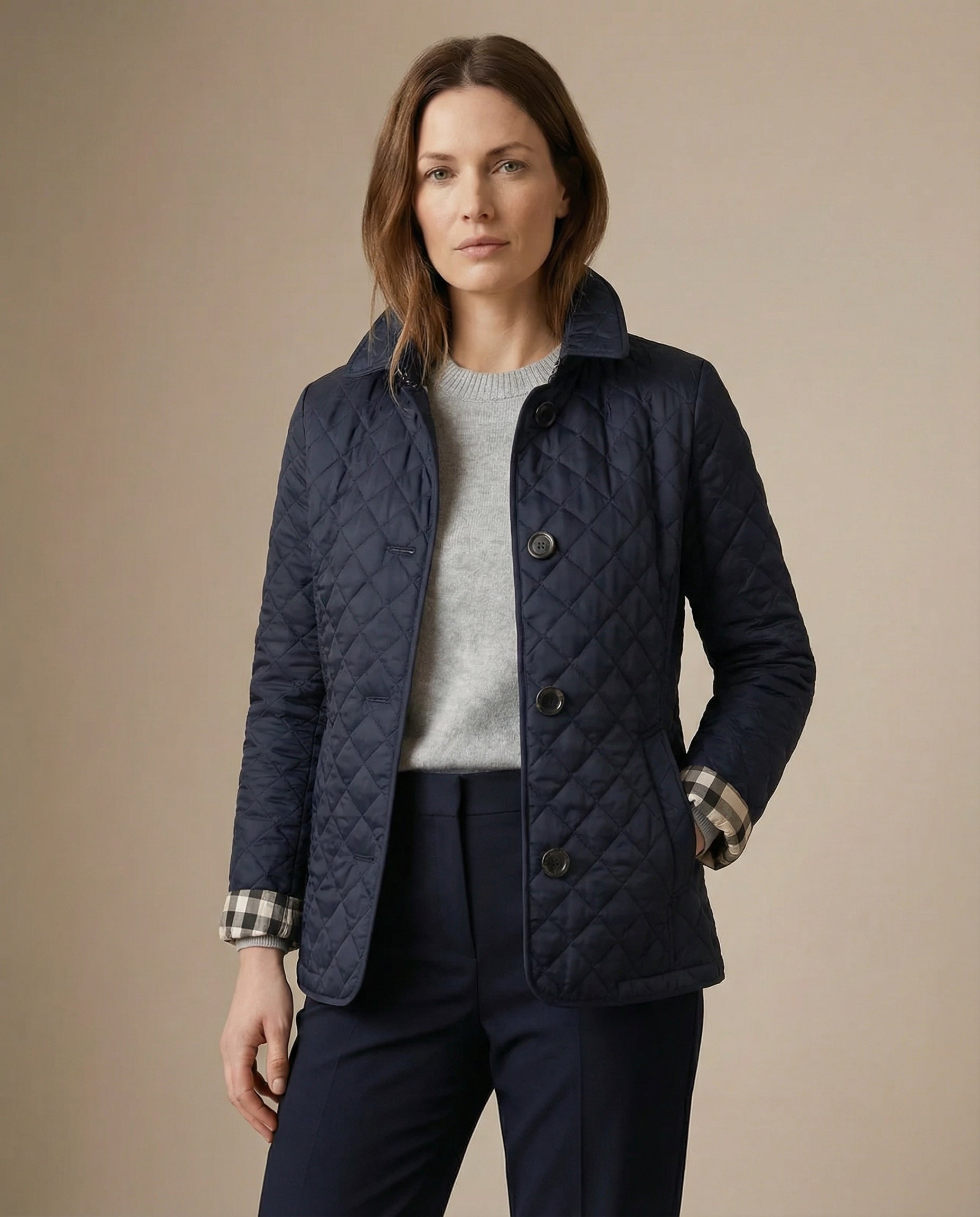 Olive™ Quilted Button-Up Jacket