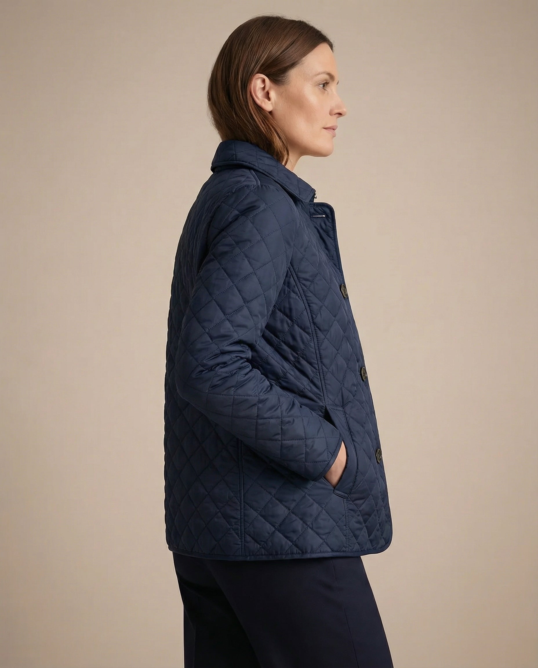 Olive™ Quilted Button-Up Jacket