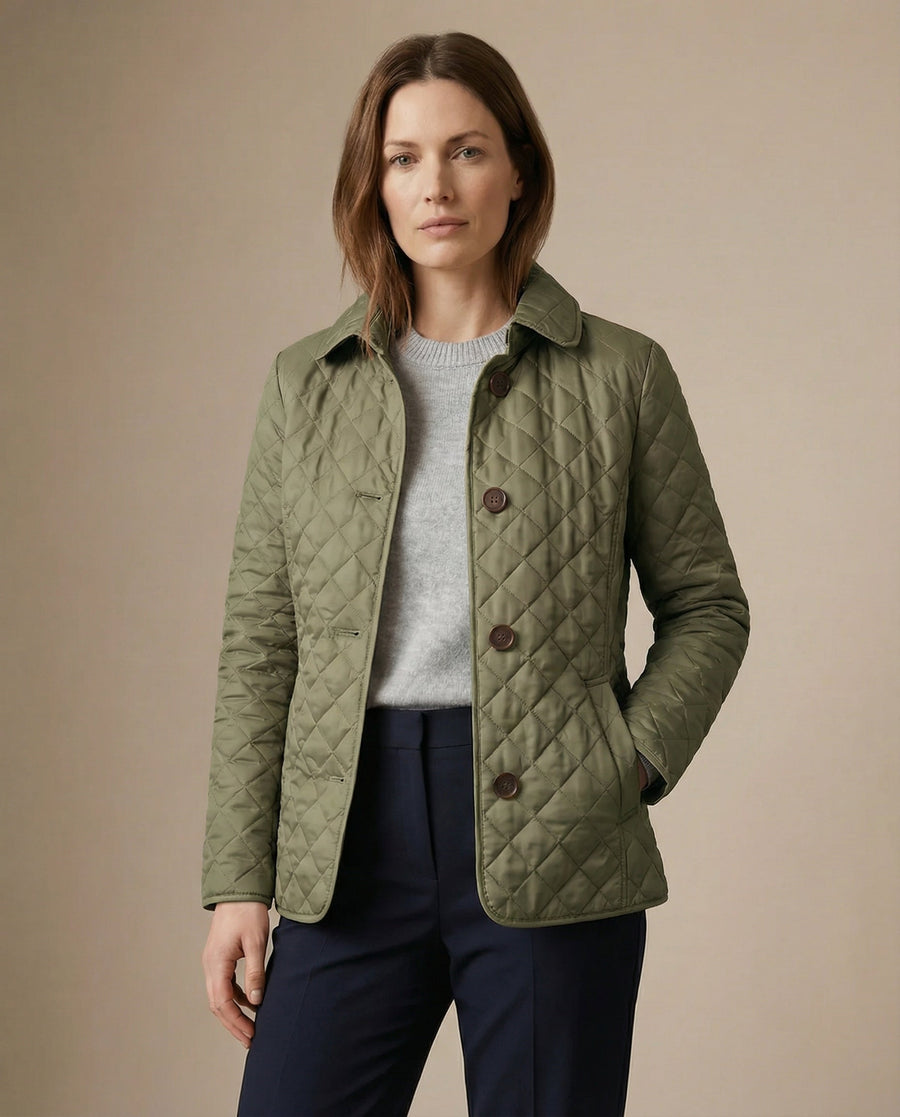 Olive™ Quilted Button-Up Jacket