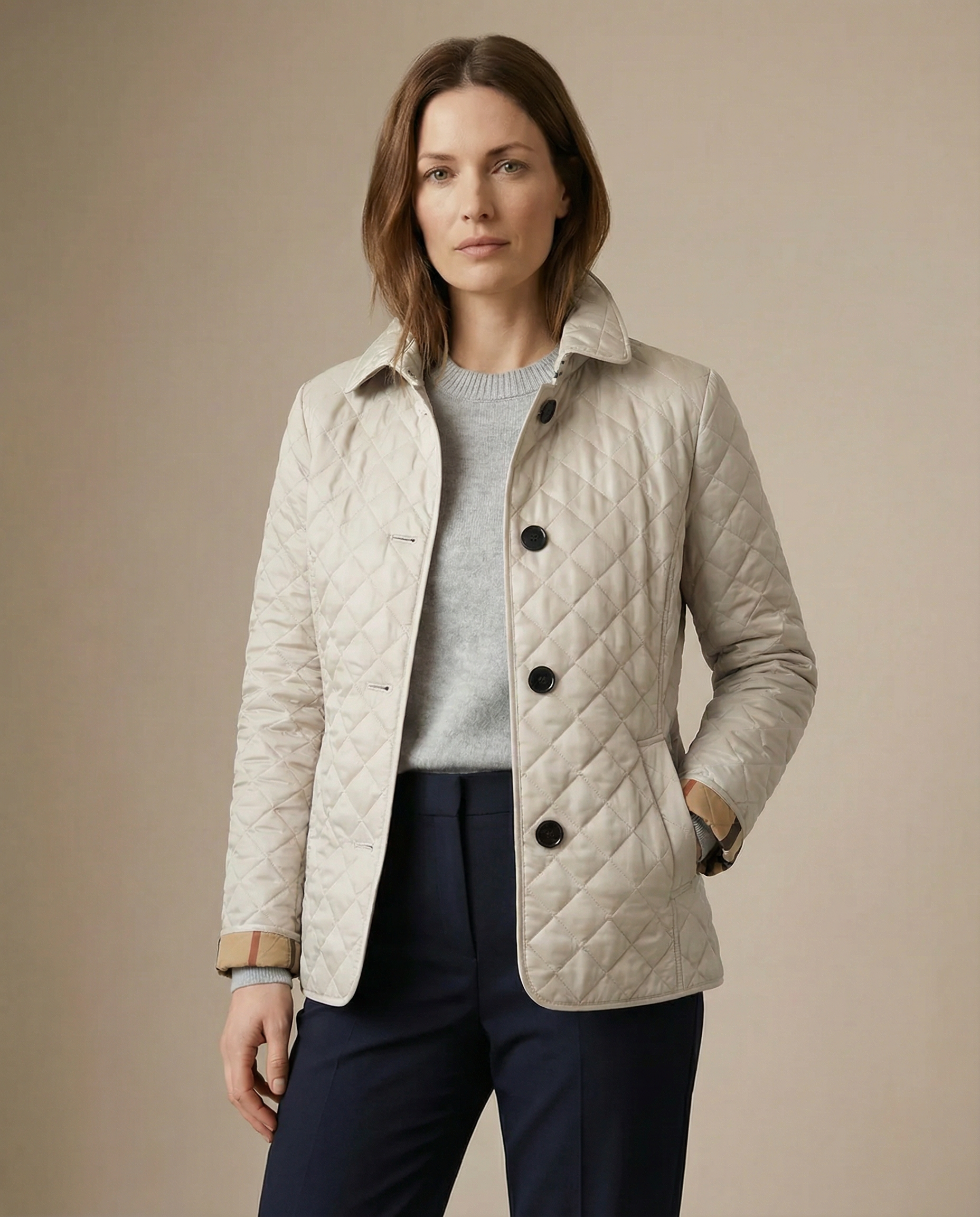 Olive™ Quilted Button-Up Jacket