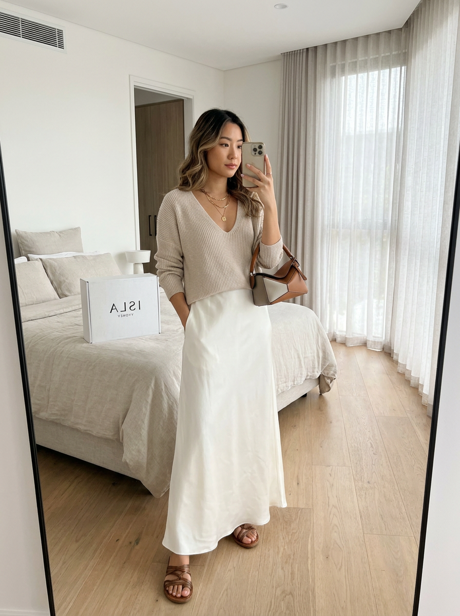 Isolde™ Knit & Satin Ensemble