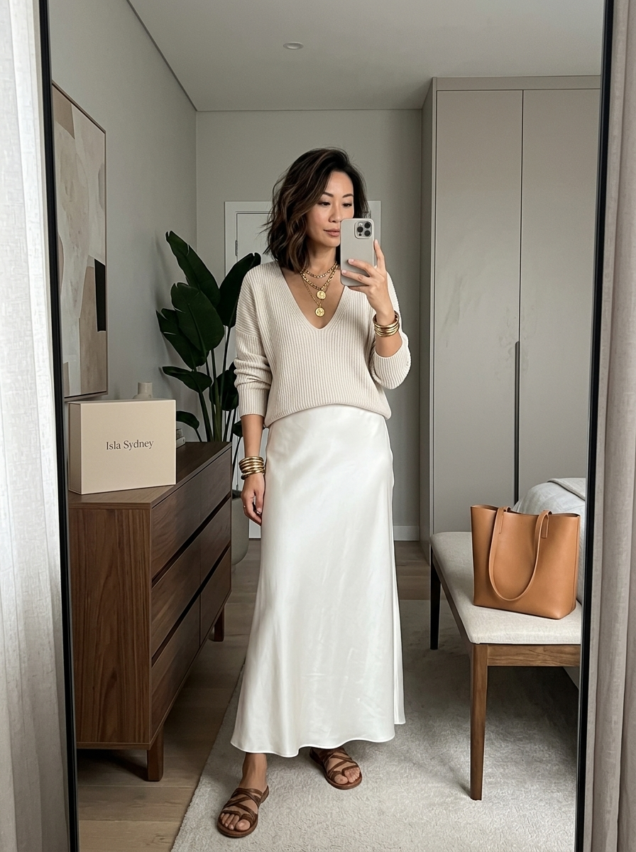 Isolde™ Knit & Satin Ensemble