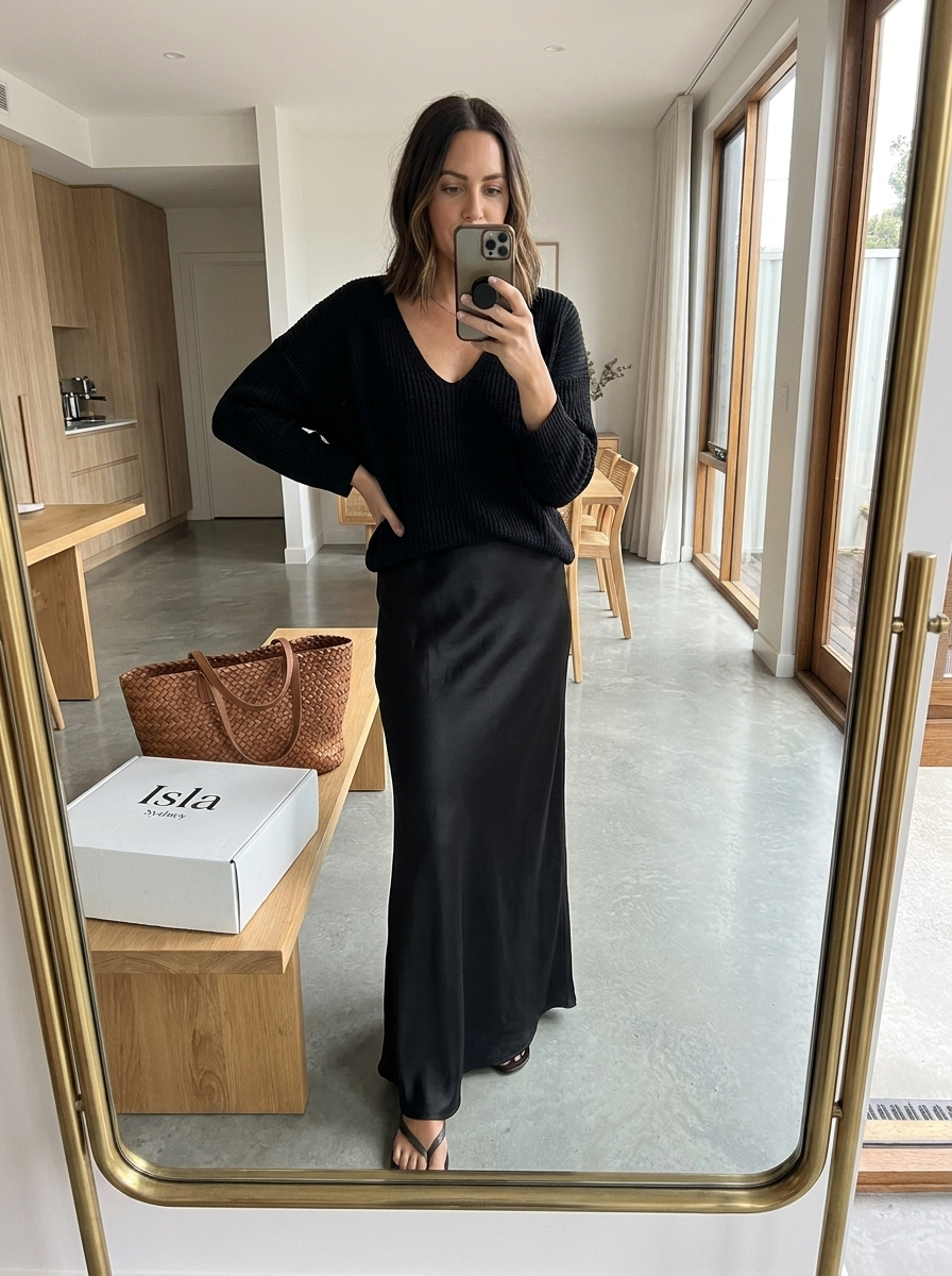 Isolde™ Knit & Satin Ensemble