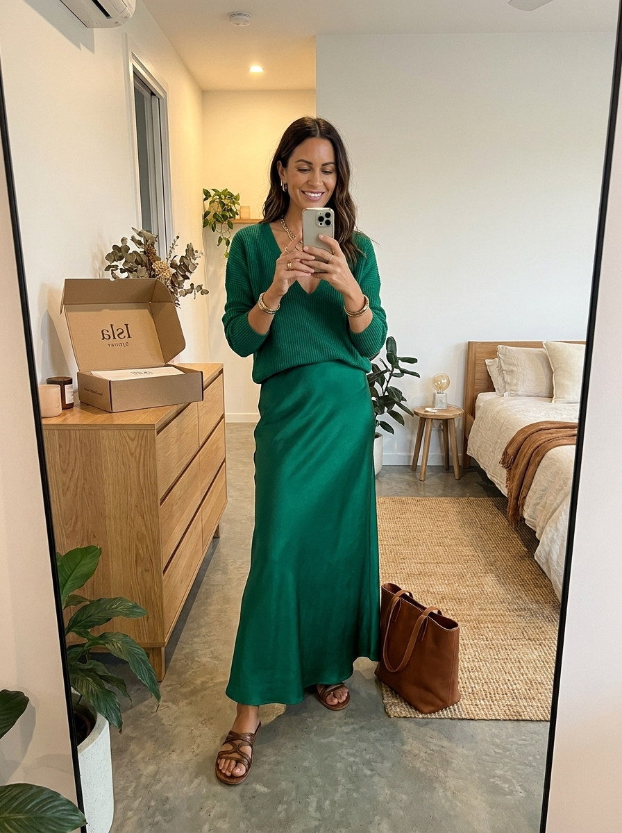 Isolde™ Knit & Satin Ensemble