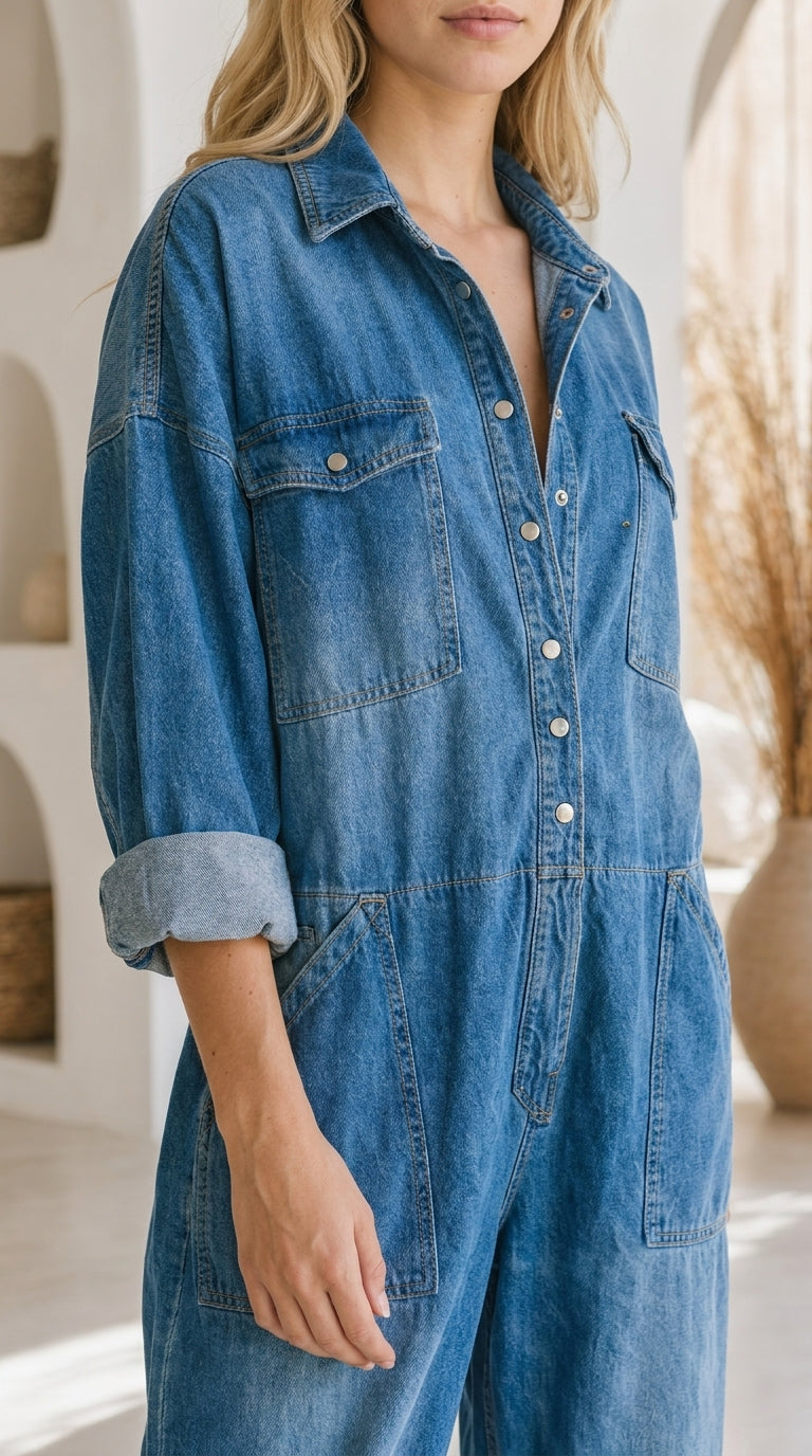 Johanna™ Relaxed Denim Jumpsuit