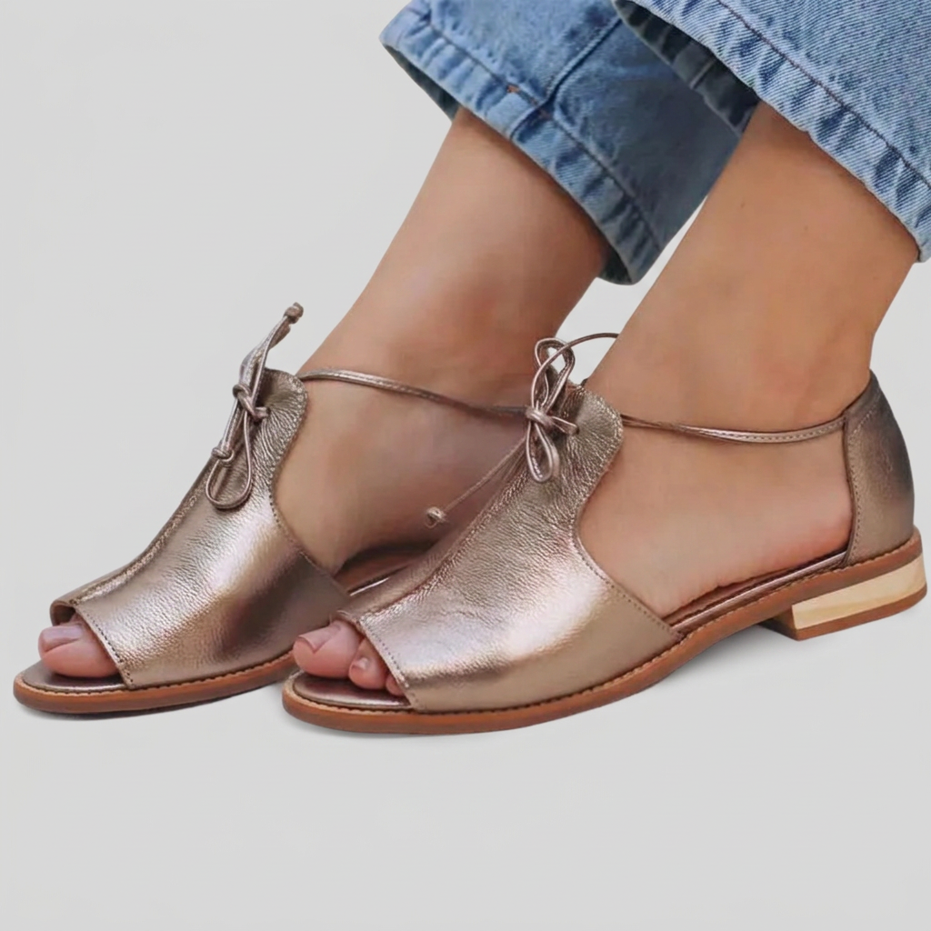 Tara™ Adjustable Leather Strap Sandals