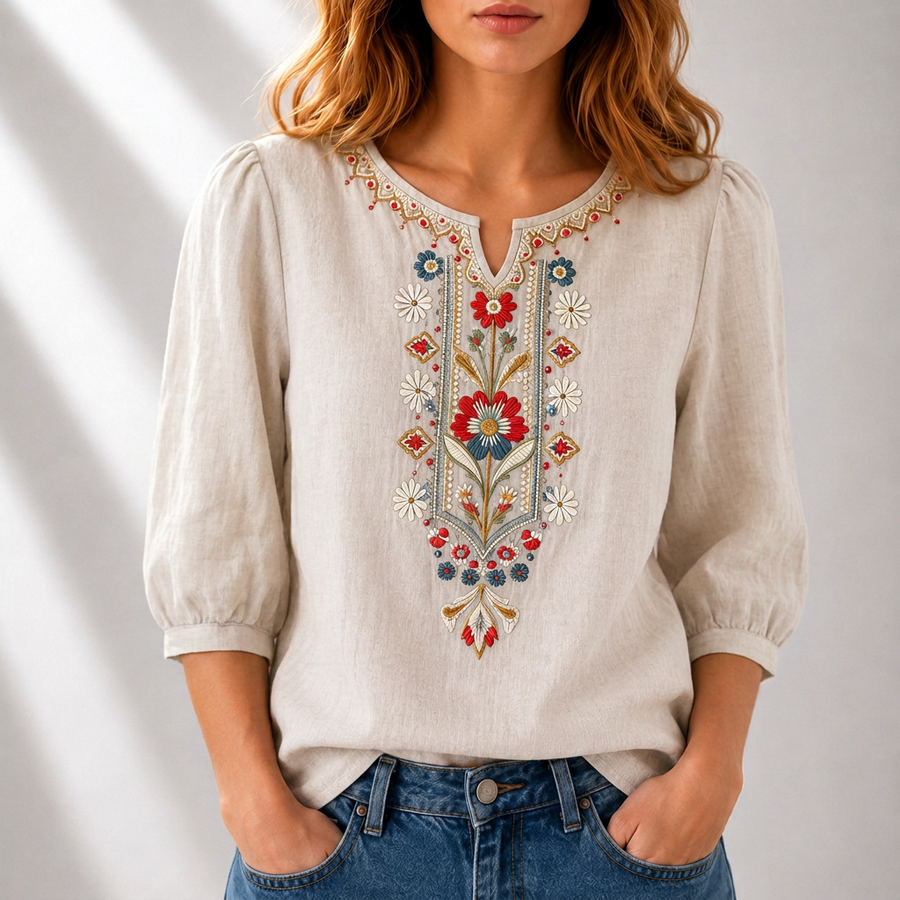 Dalia™ Floral Embroidered Blouse