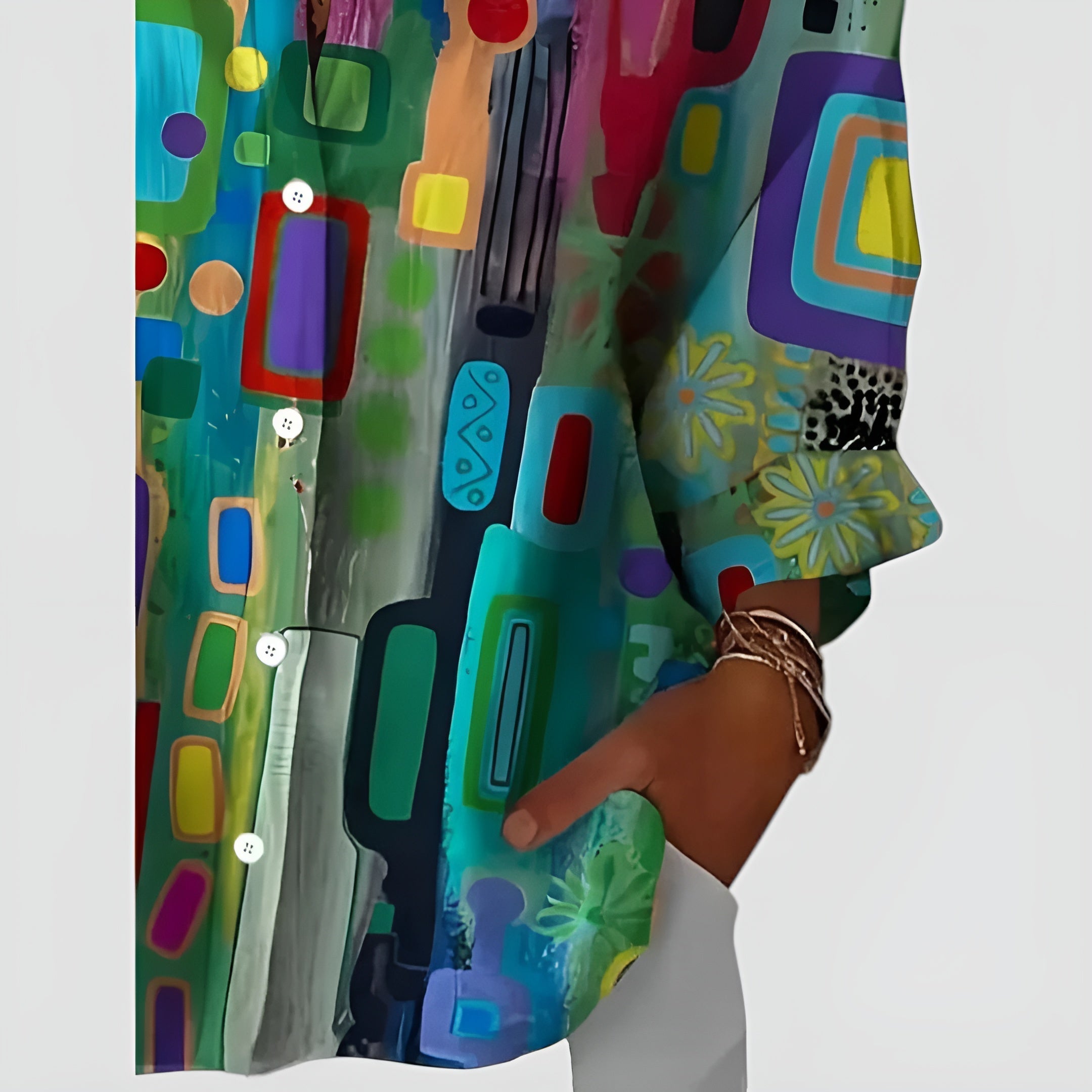 Everly™ - Blouse with Geometric Pattern