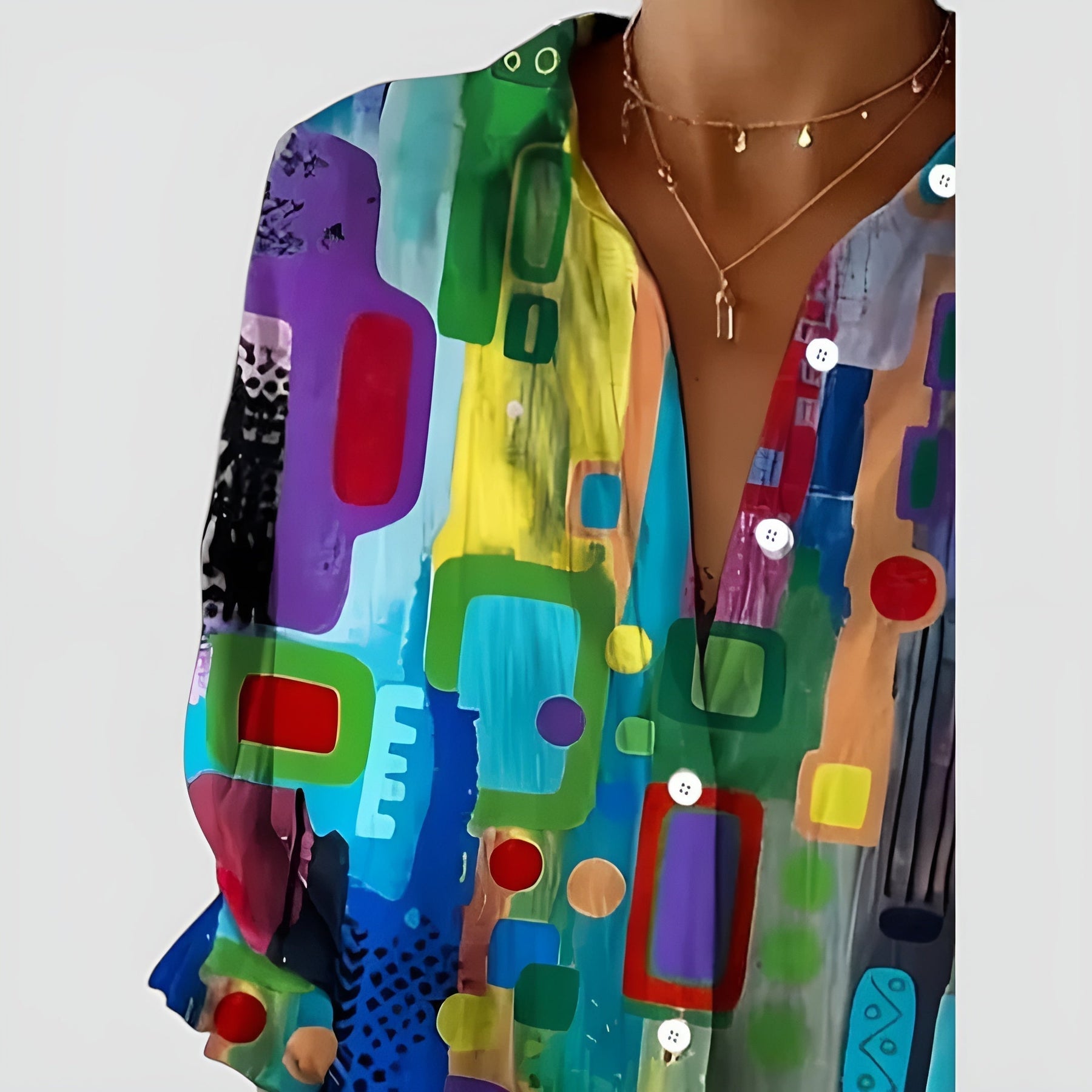 Everly™ - Blouse with Geometric Pattern