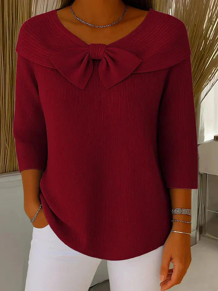 Giana Elegant Bow Knit Jumper