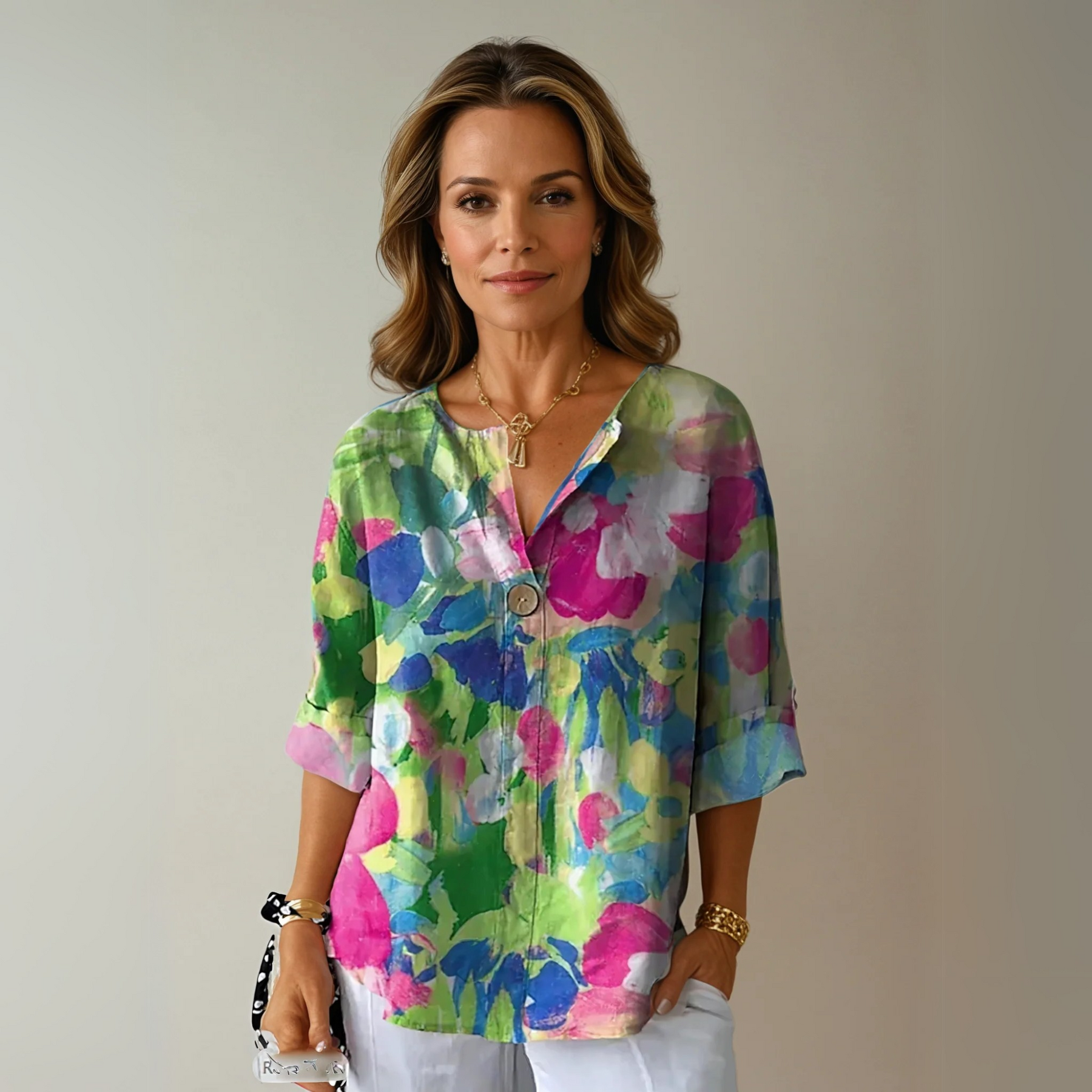 Aaliyah™ Chic Floral Print Blouse